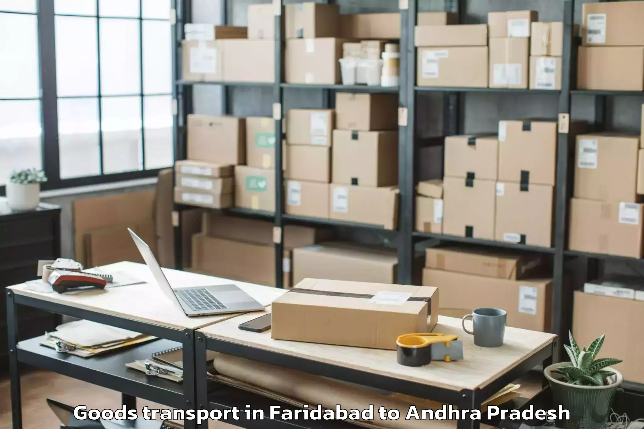 Leading Faridabad to K L University Vaddeswaram Goods Transport Provider